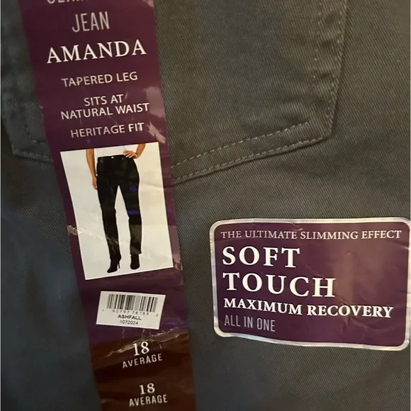 Gloria Vanderbilt Jeans Ashfall Color Soft Touch Maximum Recovery - Picture 4 of 8